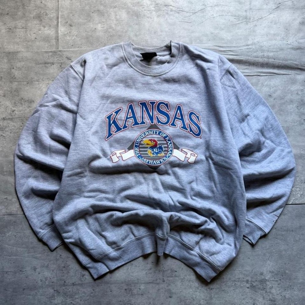 Vintageโ 90s Kansas Jayhawks gray crewneck sweatshirt